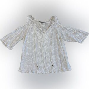 Daniel Rainn White Lace Blouse
